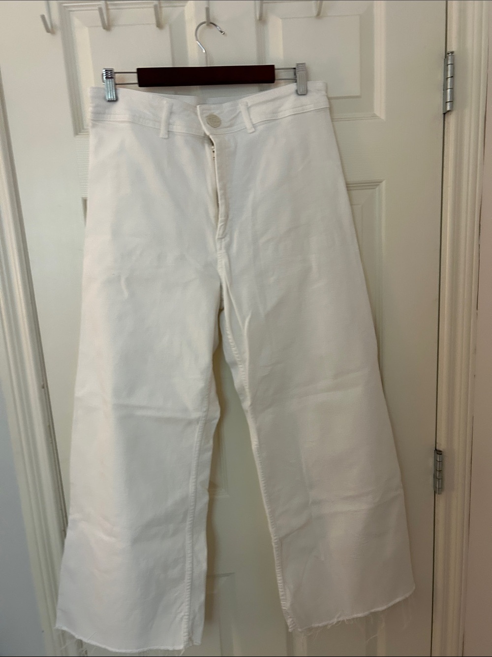 Zara White Wide-Leg Jeans